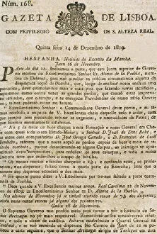 Peninsular Gallery: Gazeta de Lisboa. Historical context of the Peninsular War