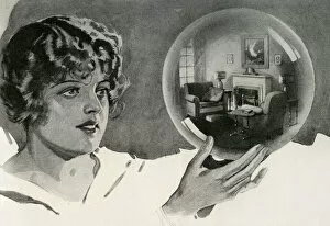 Womans Collection: Gazing at a crystal ball