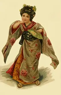 Geisha with fan
