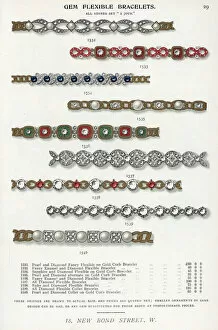 Enamel Collection: Gem flexible bracelets in pearl, diamond