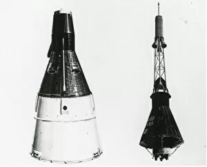 Gemini Gallery: The Gemini, left, and Mercury spacecraft compared