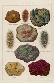 Garnet Prints: Gems Embedded in Rocks