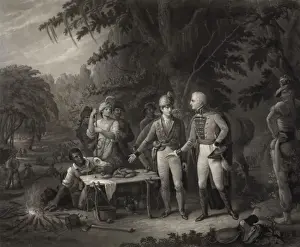Inviting Prints: Gen. Marion in his swamp encampment inviting a British offic