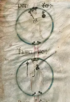 Vimbod Prints: Genealogy of the Crown of Aragon. ca. 1410. Detail