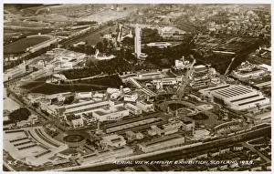 Bellahouston Prints: General aerial view, Empire Exhibition, Glasgow, Scotland