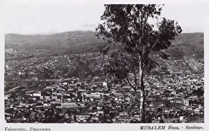 General aerial view of Valparaiso, Chile, South America