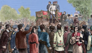 Espanola Gallery: General Alexander Kaulbars (1844-1925) interrupted by voters