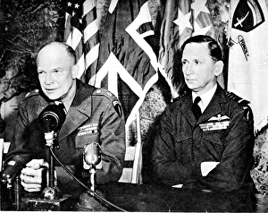 Images Dated 19th October 2004: General Eisenhower and Air Chief-Marshal Tedder; Second Worl