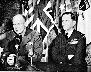 Head Quarters Prints: General Eisenhower and Air Chief-Marshal Tedder; Second Worl