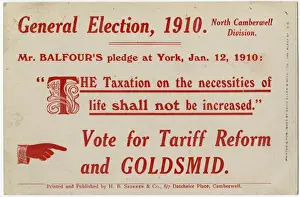 Election Prints: General Election Promo postcard for Sydney Hoffnung Goldsmid