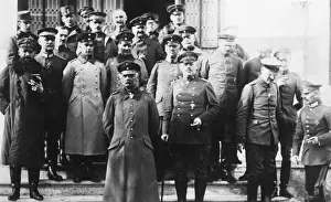 Head Quarters Prints: General Falkenhayn and staff, Romanian Front HQ