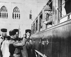 General Frankenberg of Germany and his departing troops General Frankenberg of Germany and his departing troops
