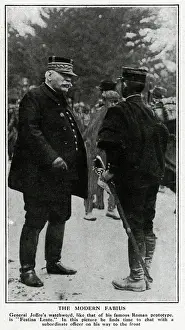 Joffre Prints: General Joffre chatting with an officer, WW1