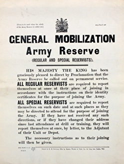 Images Dated 7th March 2014: General Mobilization Army Reserve