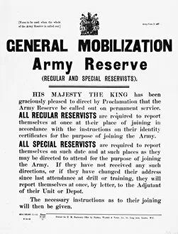 Mobilization Collection: General Mobilization Army Reserve
