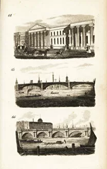 Montagu Collection: The General Post-Office, Southwark Bridge and Waterloo