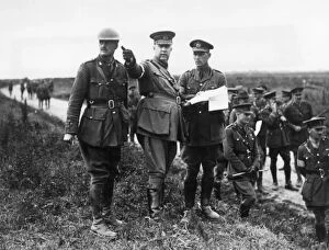 Images Dated 13th June 2011: General Sir Arthur Currie directing a practice attack