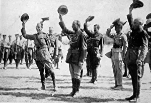 General Sir Ian Hamilton cheering