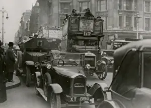 Strikes Prints: General Strike 1926: Armoured car in London streets