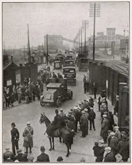 Lack Prints: The General Strike - food convoys leaving docks