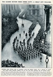 The General Strike - Guards return from duty 1926