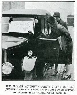 Hitching Prints: The General Strike - hitching a lift