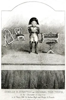 Stratton Prints: General Tom Thumb as Napoleon