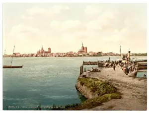 General view, from the Alte Fahre, Stralsund, Pommeraina sic