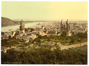Andernach Prints: General view, Andernach, the Rhine, Germany