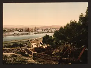 General view from Beaucaire Castle, Tarascon, Pyrenees, Fran