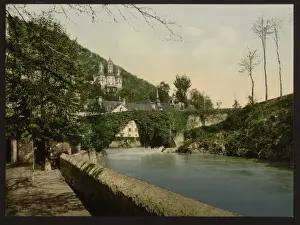 Betharram Prints: General view and the bridge, Betharram, Pyrenees, France