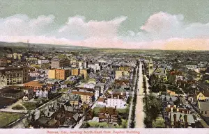 Denver Prints: General view of Denver, Colorado, USA