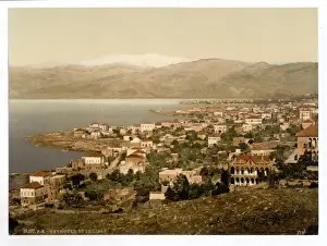 General view, with Lebanon in the distance, Beyrout, Holy La