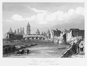 Peruvian Prints: General view of Lima, Peru, South America
