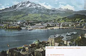 Lucerne Prints: General view of Lucerne, Switzerland