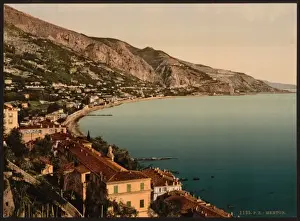 Mentone Prints: General view, Mentone, Riviera