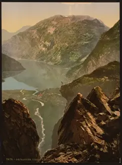 Geiranger Prints: General view towards Merok, Geiranger Fjord, Norway
