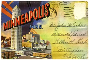 Handwriting Gallery: General view of Minneapolis, Minnesota, USA