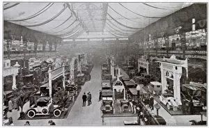 Displaying Prints: General view of the motor show at Olympia. Date: 1910