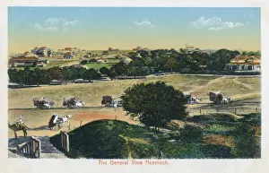 Madhya Prints: General View over Neemuch, Madhya Pradesh, India
