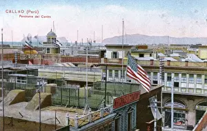 Callao Prints: General view of the port of Callao, Peru, South America