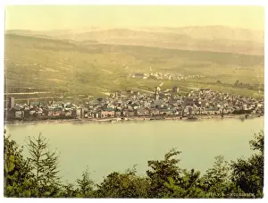Rudesheim Prints: General view, Rudesheim, the Rhine, Germany General view, R?