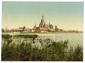 Pommeraina Prints: General view, from station, Stralsund, Pommeraina sic, Germa
