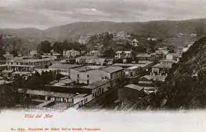 Mansions Prints: General view of Vina del Mar, Chile, South America