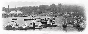 Boaters Prints: A general view of Wargrave Regatta on the River Thames in Wargrave in Berkshire