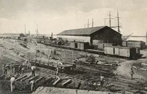 Cuba Prints: General view of the Wharf, Antilla, Cuba