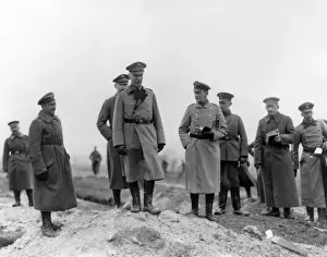 Over Coat Prints: General von Hulsen and staff, France, WW1