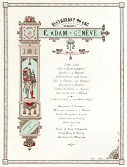 Menus Prints: Geneva Restaurant Menu