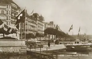 Pleasure Prints: Geneva, Switzerland - Quay on Lake Leman