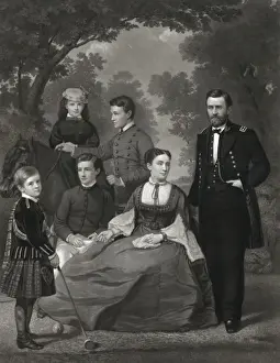 Genl Prints: Genl. Grant and his family